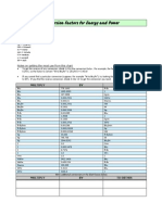 Energy Conversion Formula