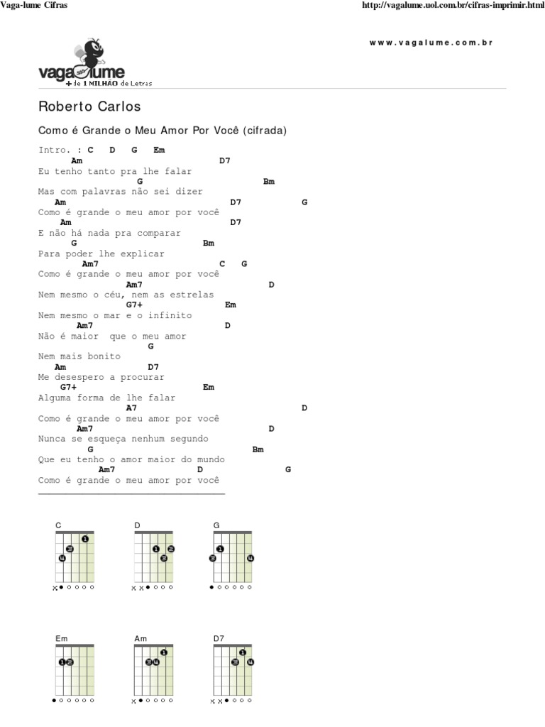 Caderno de Cifras, PDF, Amor