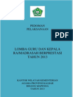 Lomba Guru Dan Kepala Madrasah 2013 Biru