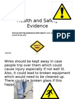 Health and Safety Evidence