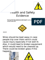 Health and Safety Evidence: Click To Edit Master Subtitle Style