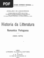 Historia da litteratura romantica portuguesa (1825-1870), por Fidelino Figueiredo