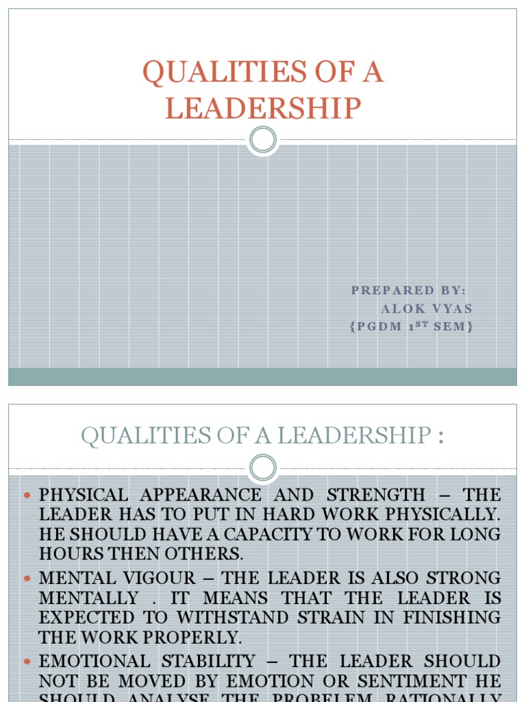 Essential Leadership Qualities | PDF | Science & Mathematics