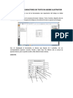 Manual Caracteres de Texto en Adobe Ilustrator