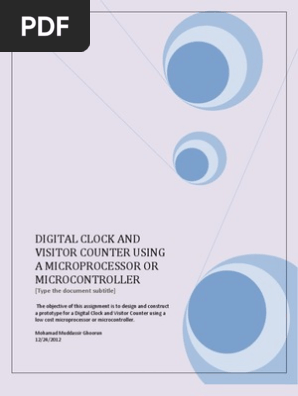 Digital clock with visitor counter 
