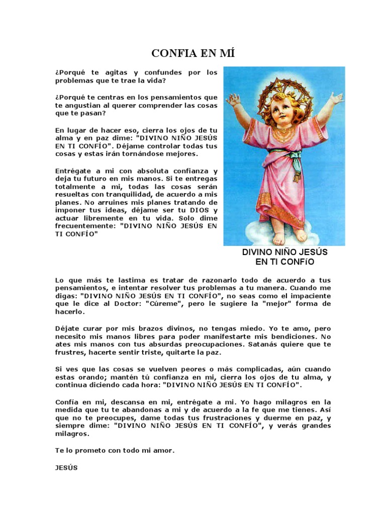 Oraciones Al Divino Niño Jesus | PDF | María, madre de Jesús | Jesús