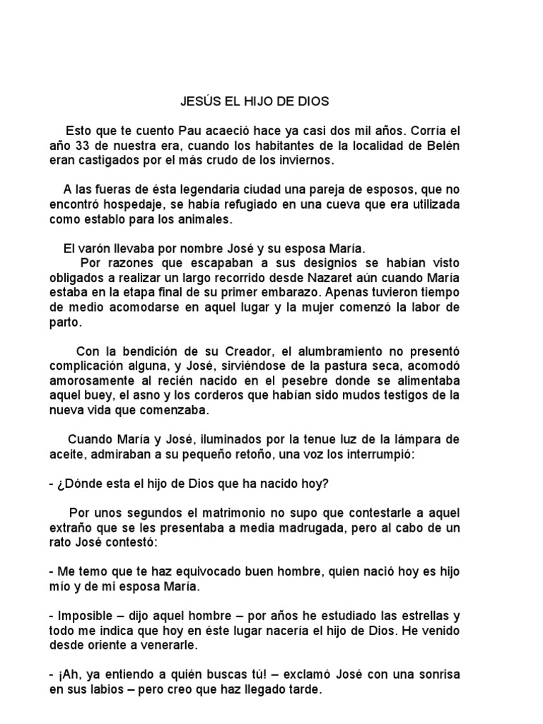 Jesús El Hijo de Dios | PDF | María, madre de Jesús | Jesús