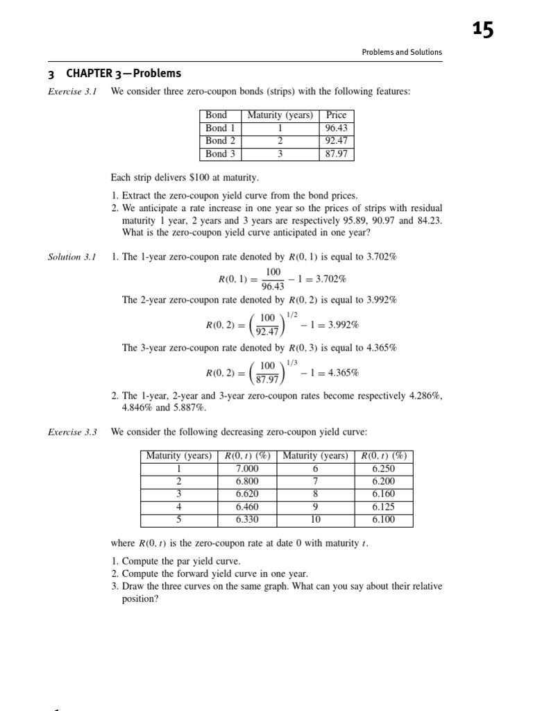 Fixed Income Solution ch3 | PDF | Discounting | Bonds (Finance)
