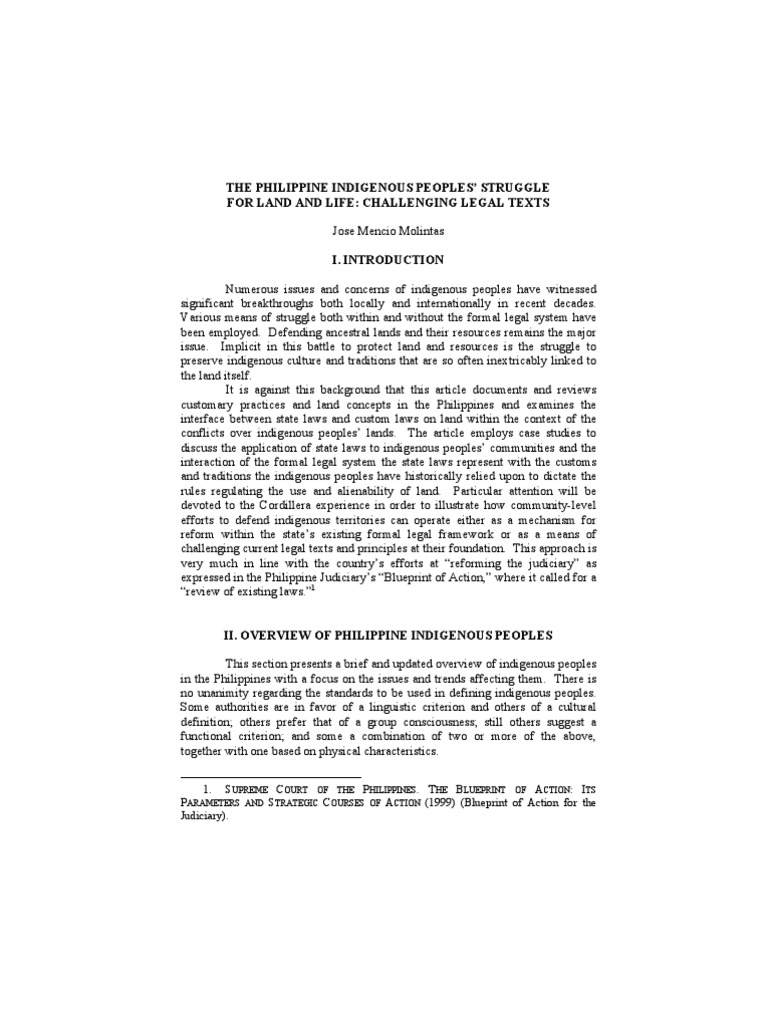 Indigenous Peoples' Land Rights in the Philippines | PDF | Politics ...