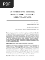 As contribuições de Cecília Meireles para a literatura infantil