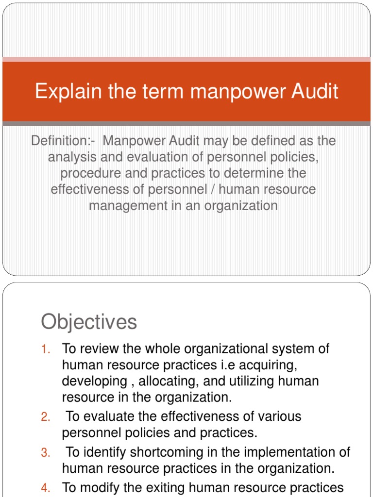 Manpower Audit: Definition and Process | PDF | Career & Growth