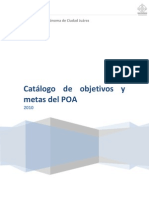 Catálogo de Objetivos y Metas Del POA