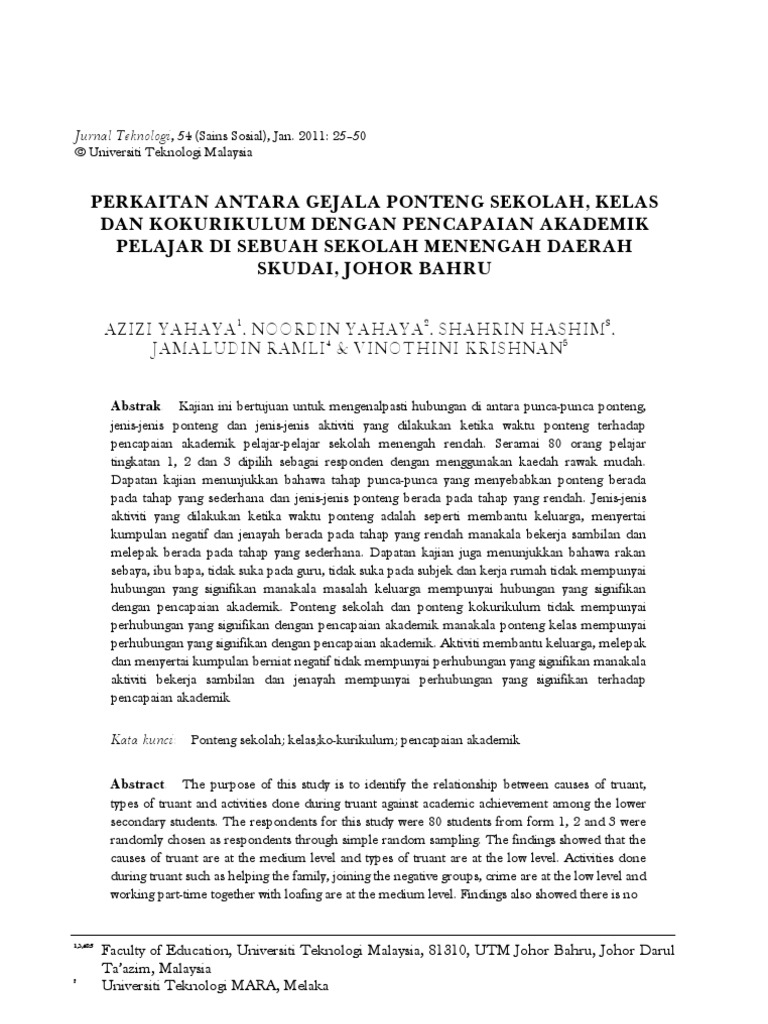 Ponteng Sekolah | PDF