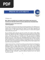 Download SHUT DOWN OF ILLEGAL BROADCAST TRANSMITTERS  by CCKENYA SN123452580 doc pdf