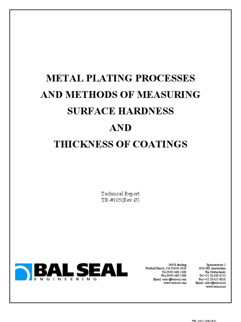 Coating Thickness Measurement PDF Metals Physical Sciences