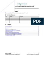 Requirements Impact Assessment: 1 Executive Summary 2 Version History