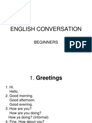 english conversation beginners