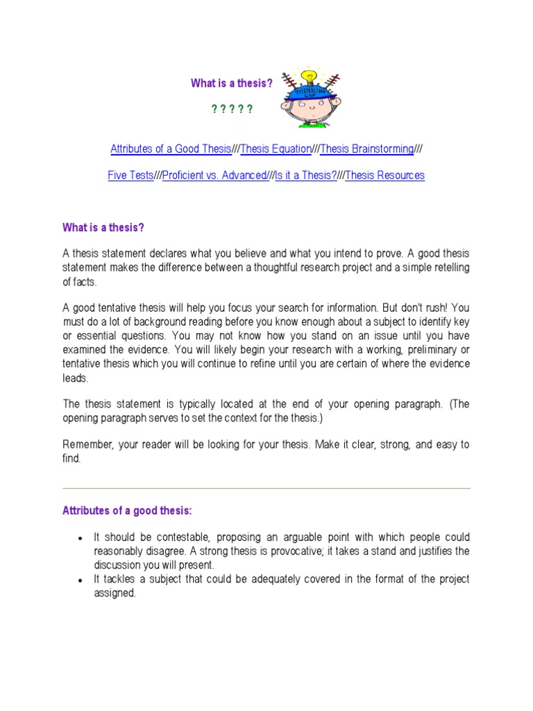 What makes a strong thesis statement image