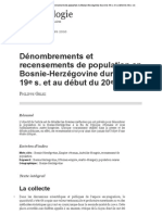 Dénombrements et recensements de population en Bosnie-Herzégovine