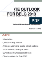 Climate Outlook For Belg 2013