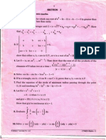 Fitjee Test Paper of Math