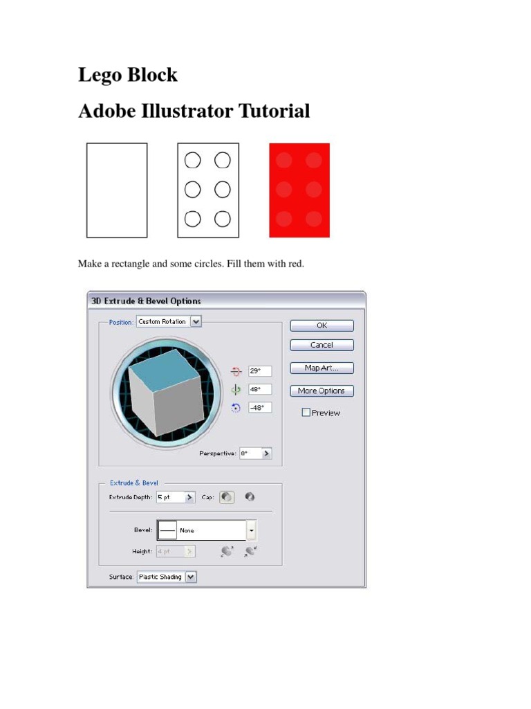 Illustrator 3D Lego Tutorial | PDF
