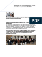 Concentración en Solid Arid Ad Con Los Cinco Despedidos y Contra El Acoso Laboral y Sindical en El Ayuntamiento de Villalba