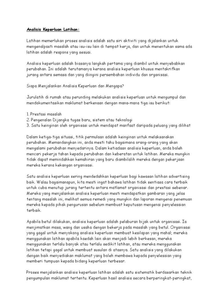 Training Needs Analysis Pdf