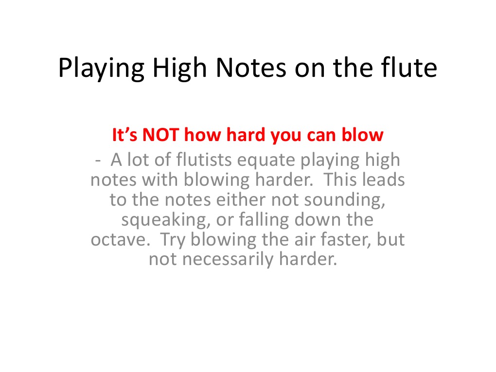 Mastering High Notes on Flute | PDF