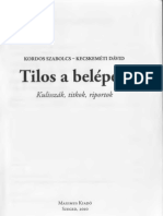 Kordos Szabolcs Kecskemeti David Tilos A Belepes 2010 PDF