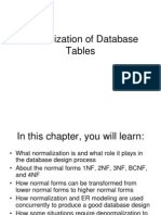 Normalization of Database Tables