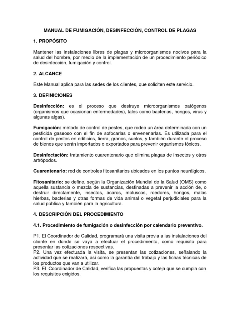 Manual de Fumigacion | PDF | Pesticida | Plaga (organismo)