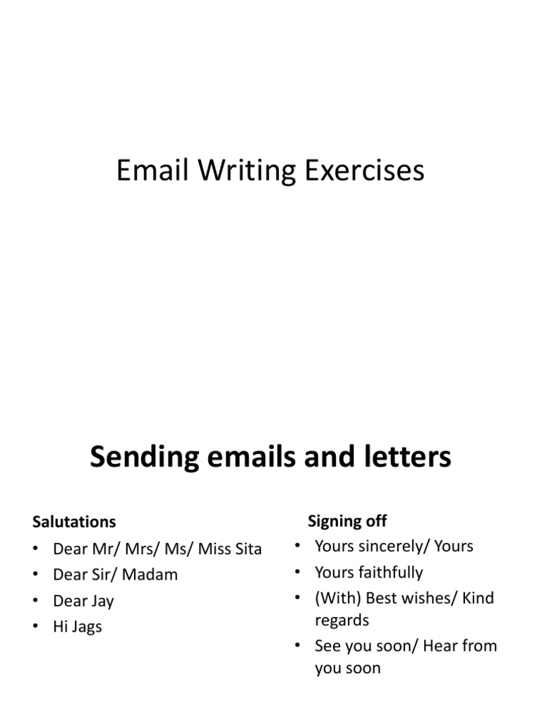 Email Writing