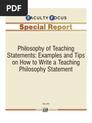 TEACHING PHILOSOPHY