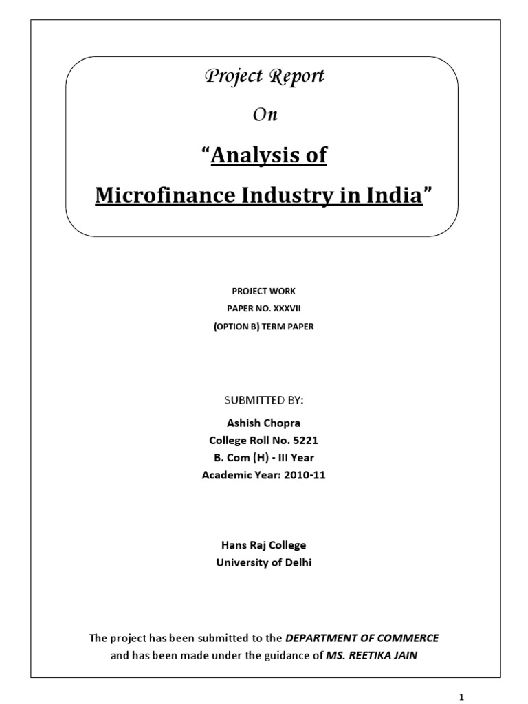 Microfinance | PDF | Business