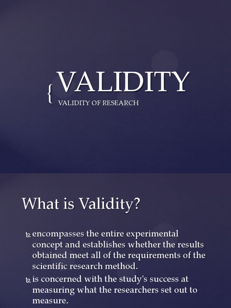 Understanding Research Validity Types | PDF