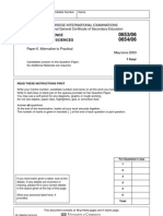 Combined Science Paper 6 Summer 03