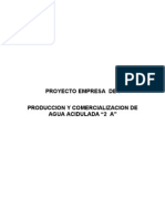 Producción y comercialización de agua acidulada Ica