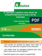 El Operador Logístico como factor de competitividad para el país y de las empresas