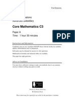 Core Mathematics C3: GCE Examinations Advanced Subsidiary