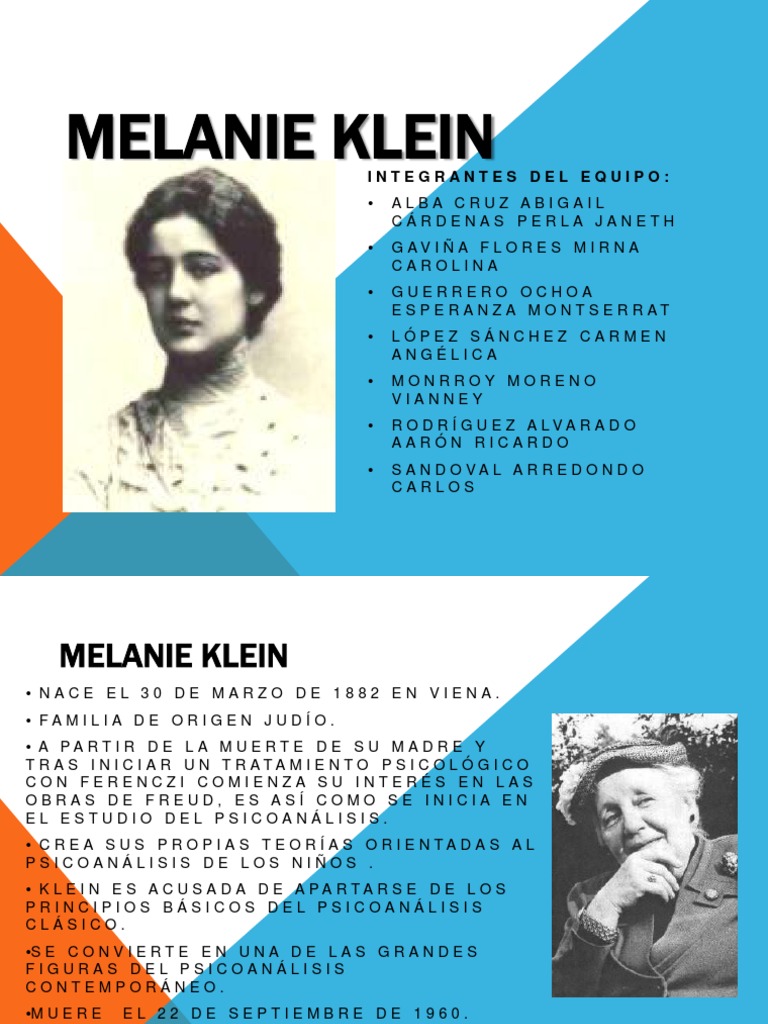 Melanie Klein Carné de identidad Complejo de Edipo
