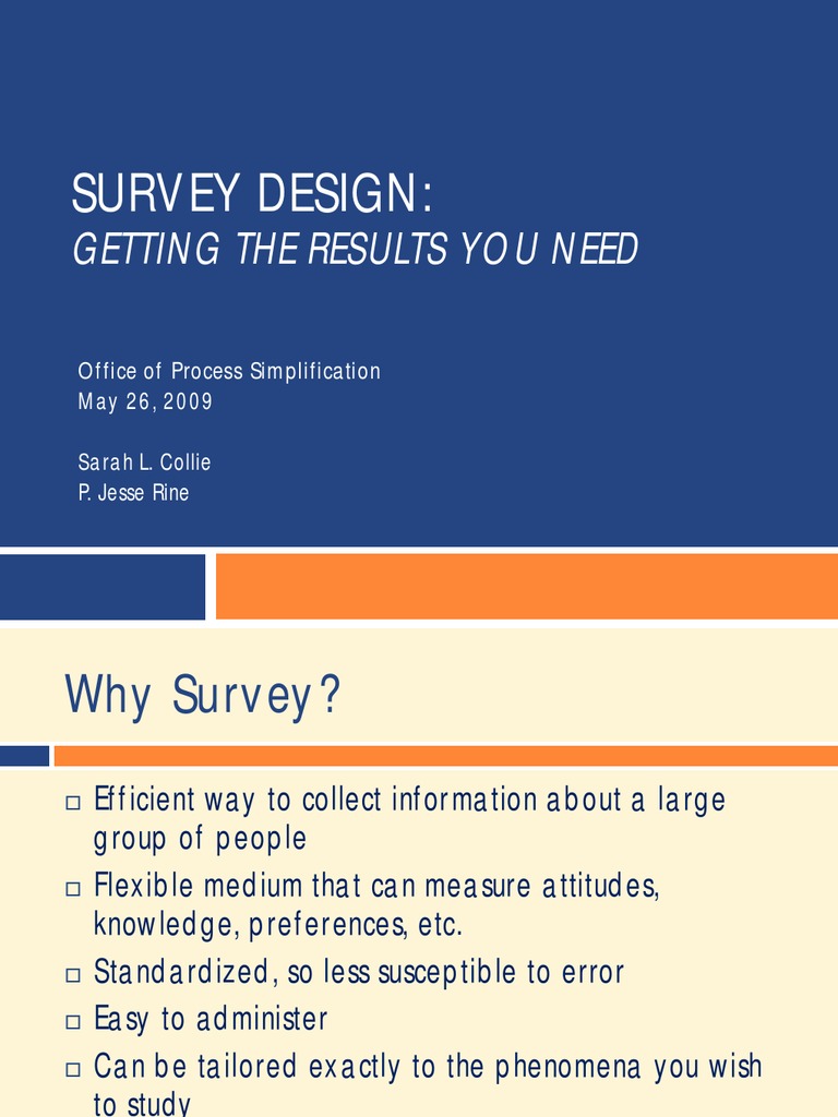 research survey design pdf