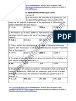 Deloitte Sample Aptitude Placement Paper Level1