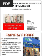 Organisation Culture of Easy Day, Big Bazar and Reliance Fresh