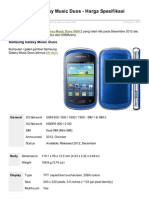 Samsung Galaxy Music Duos Harga Spesifikasi Gambar