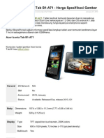 Tablet Acer Iconia Tab B1-A71 - Harga Spesifikasi Gambar