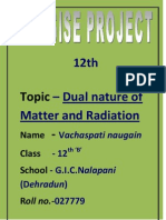 Topic - : - Dual Nature of Matter and Radiation