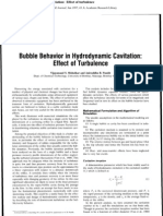 Bubble behaviour in hydrodynamic cavitation - effect of turbulence