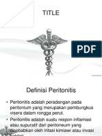 Definsi, Etiologi Peritonitis
