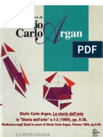 C. G. Argan, La Storia Dell'arte, 1969